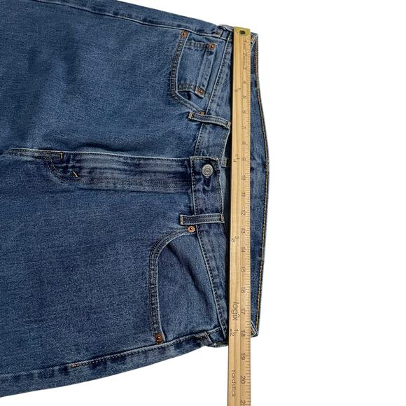Levis 505 Mens Jeans Size 38 Blue Regular Fit Straight Zip Fly Denim Inseam 28 - Picture 10 of 12